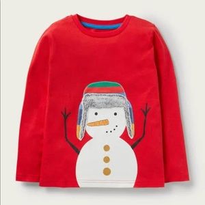NWT Mini Boden Festive Appliqué T-shirt